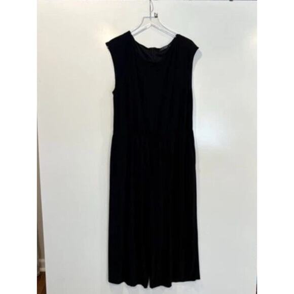 Lauren Ralph Lauren Black Jumpsuit Wide Leg Cropped Womens Size‎ XL (1609) - Picture 1 of 4